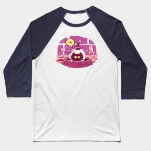 Timid Space Cat Baseball T-Shirt